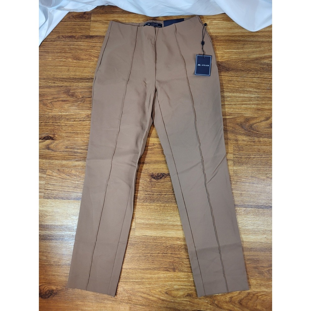 NWT J&L Atelier Brown Slim Leg Ankle Pull On XS‎